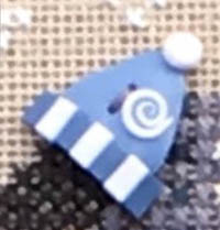 Blue Knit Hat Button & Free Chart